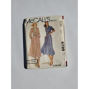 McCall’s 6720 Ma Chemise Dress Pattern Size 10 Bust 32.5 Uncut 1979